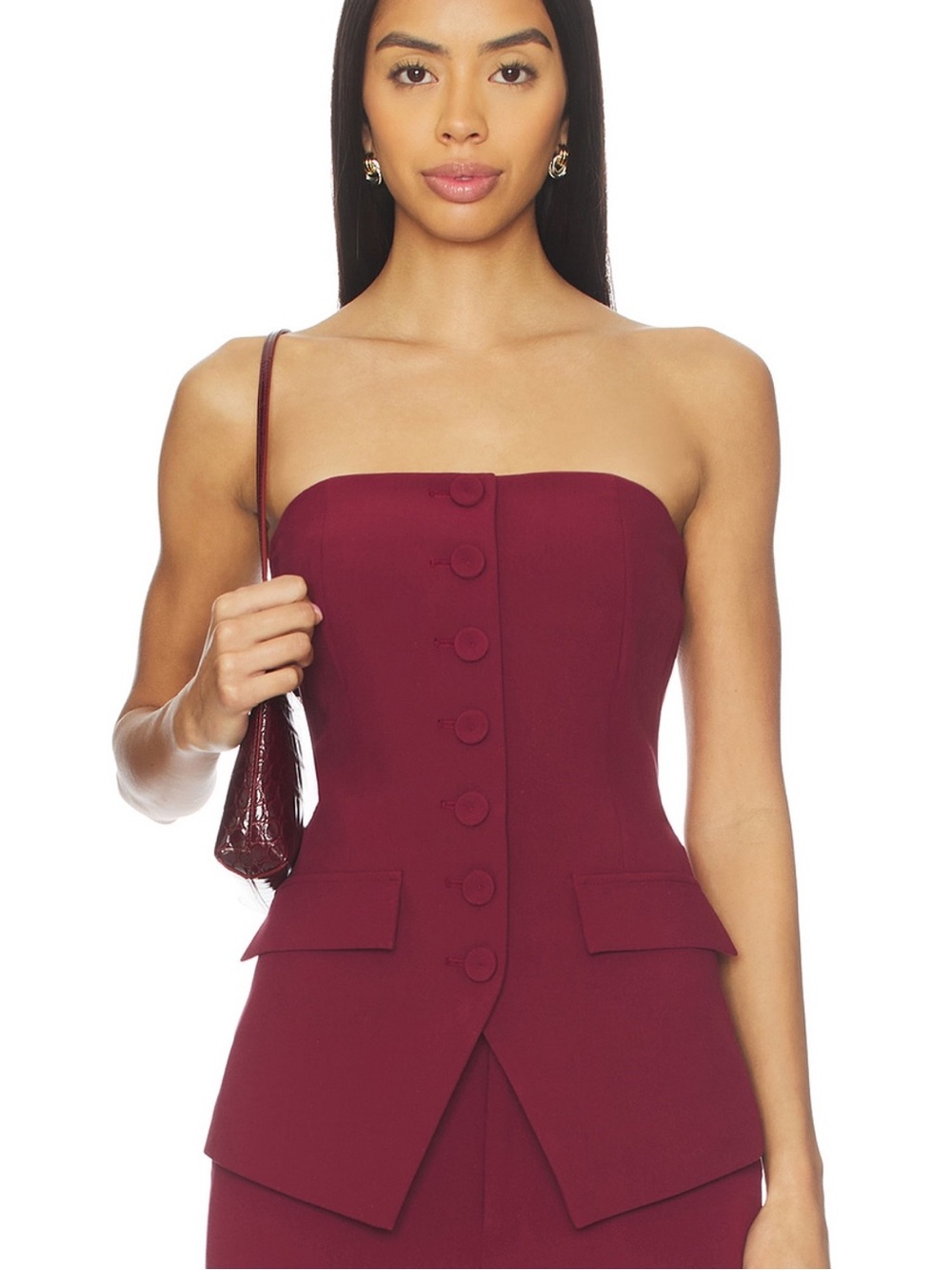 NWT Favorite Daughter The Dream Phoebe Bustier in Vino 🍷❤️